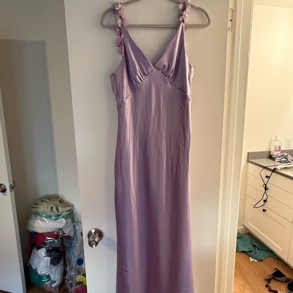 Hello Molly Satin Lilac Dress